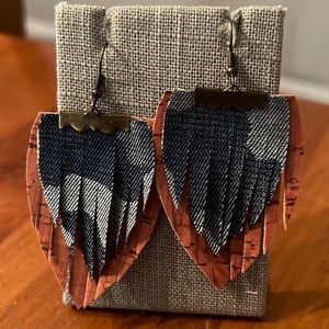 Faux leather earrings